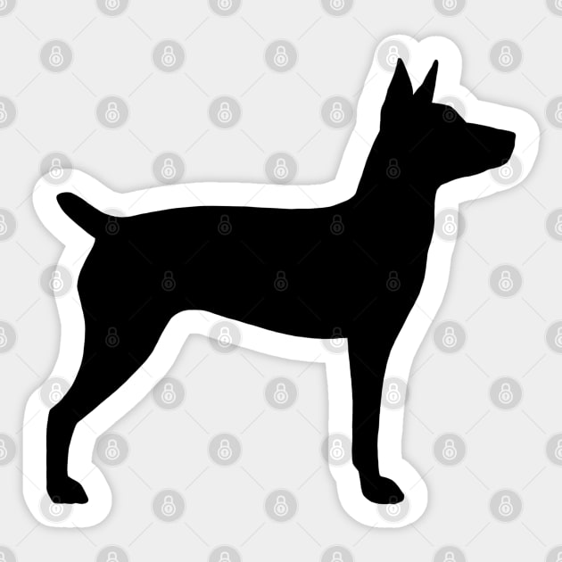 Rat Terrier Silhouette Sticker by Coffee Squirrel